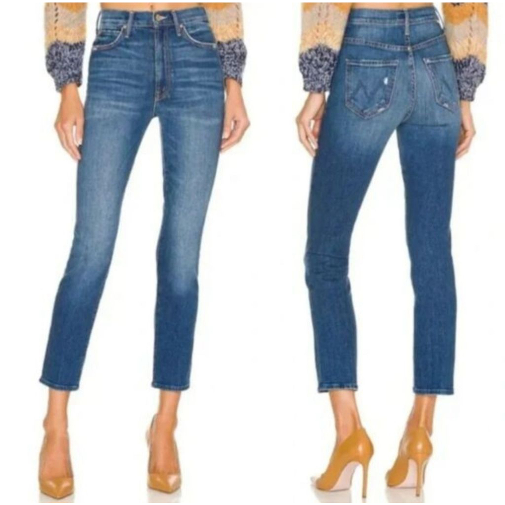 MOTHER Swooner Rascal Ankle Jeans in Don't Mind Me Blue Size 26